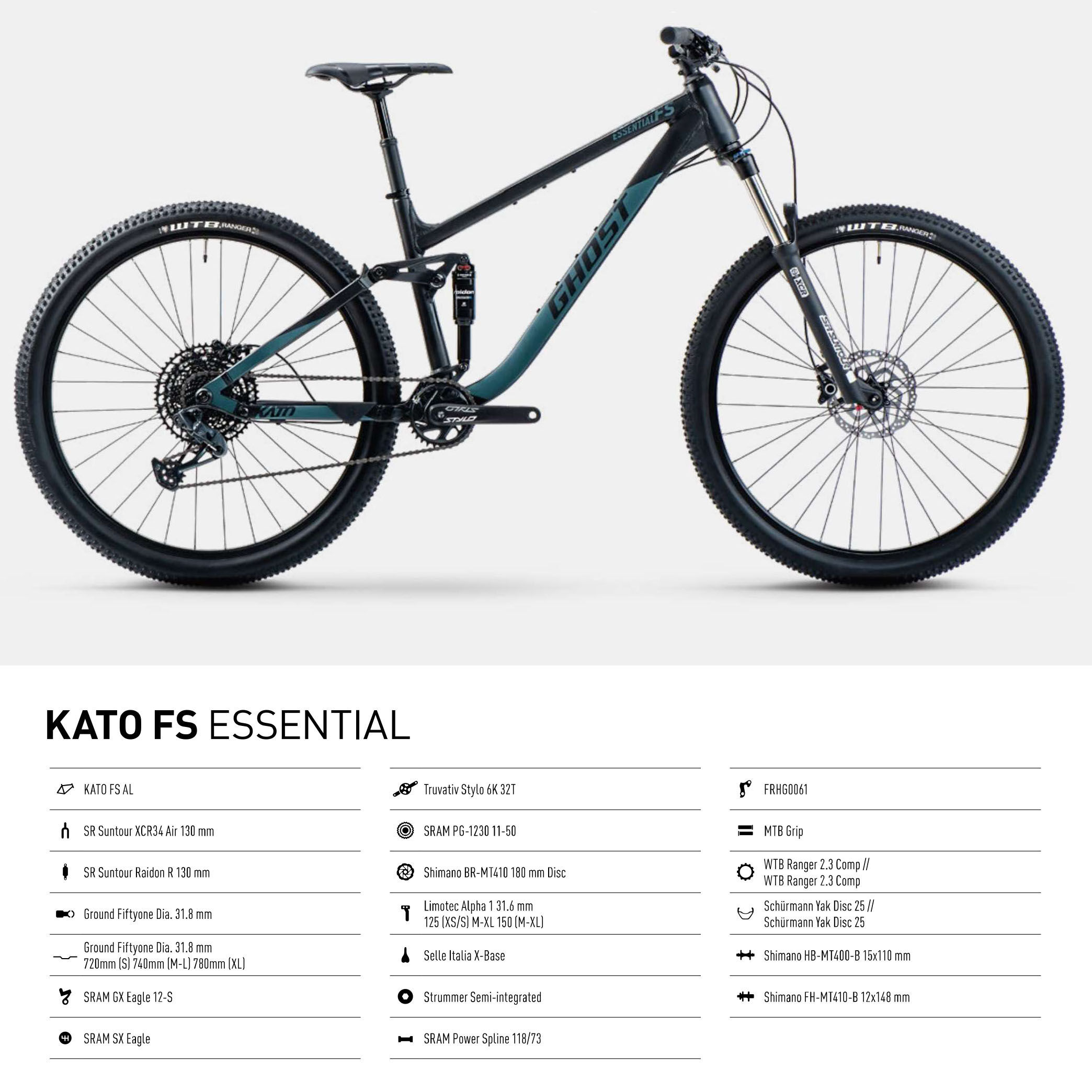 Ghost Kato FS Essential, 29, MTB, Gr. XL