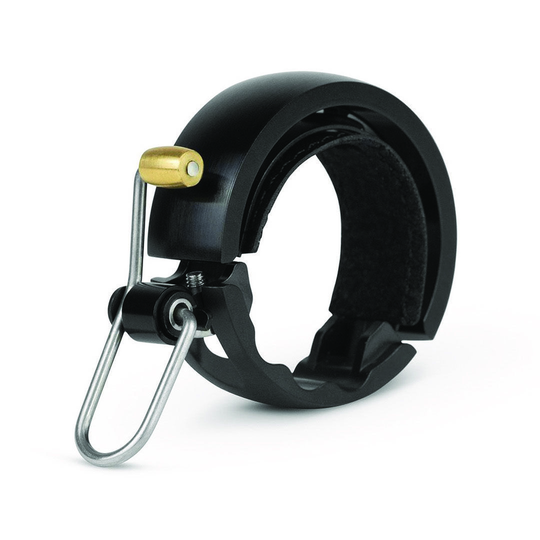 Knog Glocke Oi Luxe Large Fahrradklingel ringförmig Aluminium schwarz matt