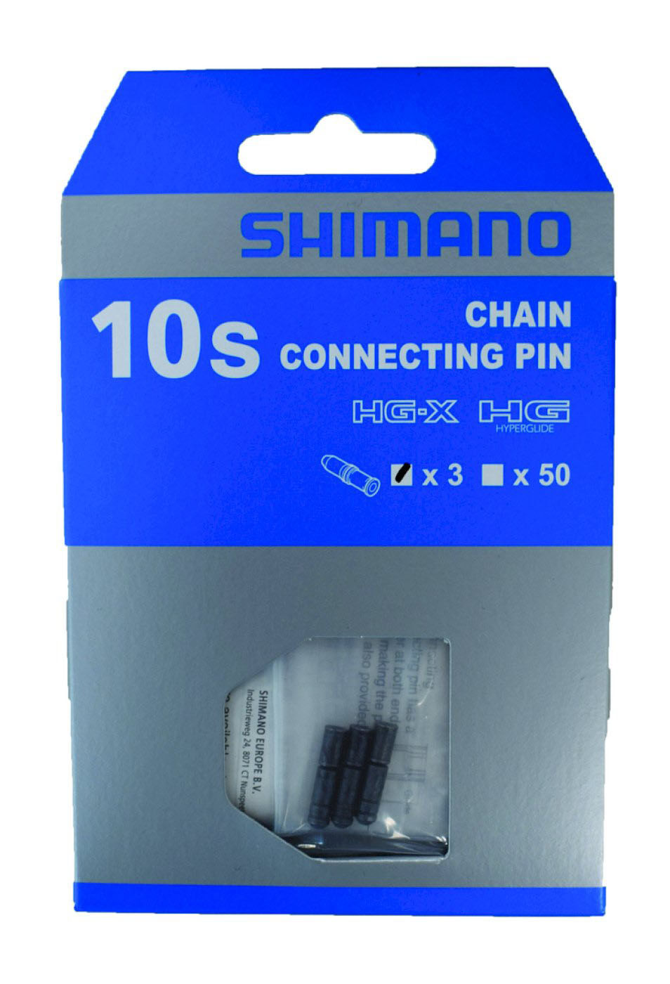 Shimano Kettennietstifte HG-X 10-fach 3Stk Blisterverpackung