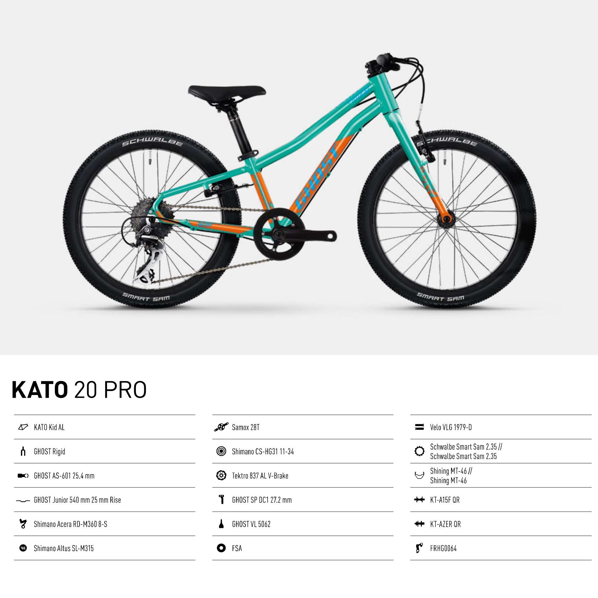 Ghost Kato 20 Pro, MTB, green/monarch orange - glossy